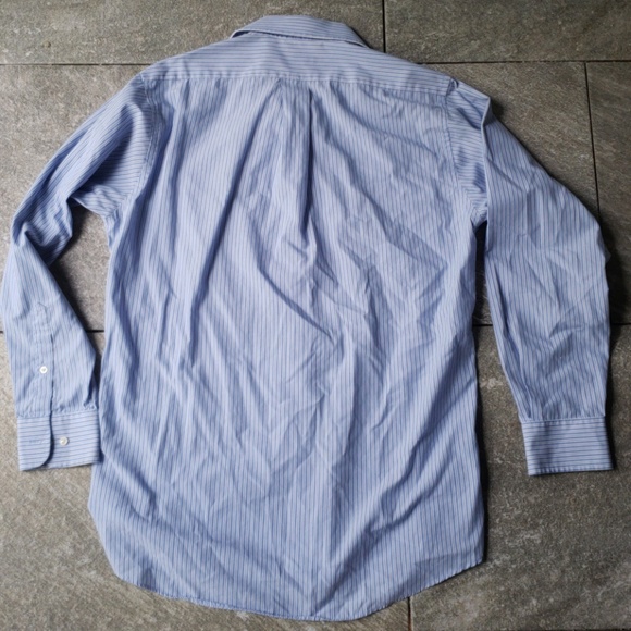 Men's Blue Striped Chaps Button Up - Picture 6 of 6